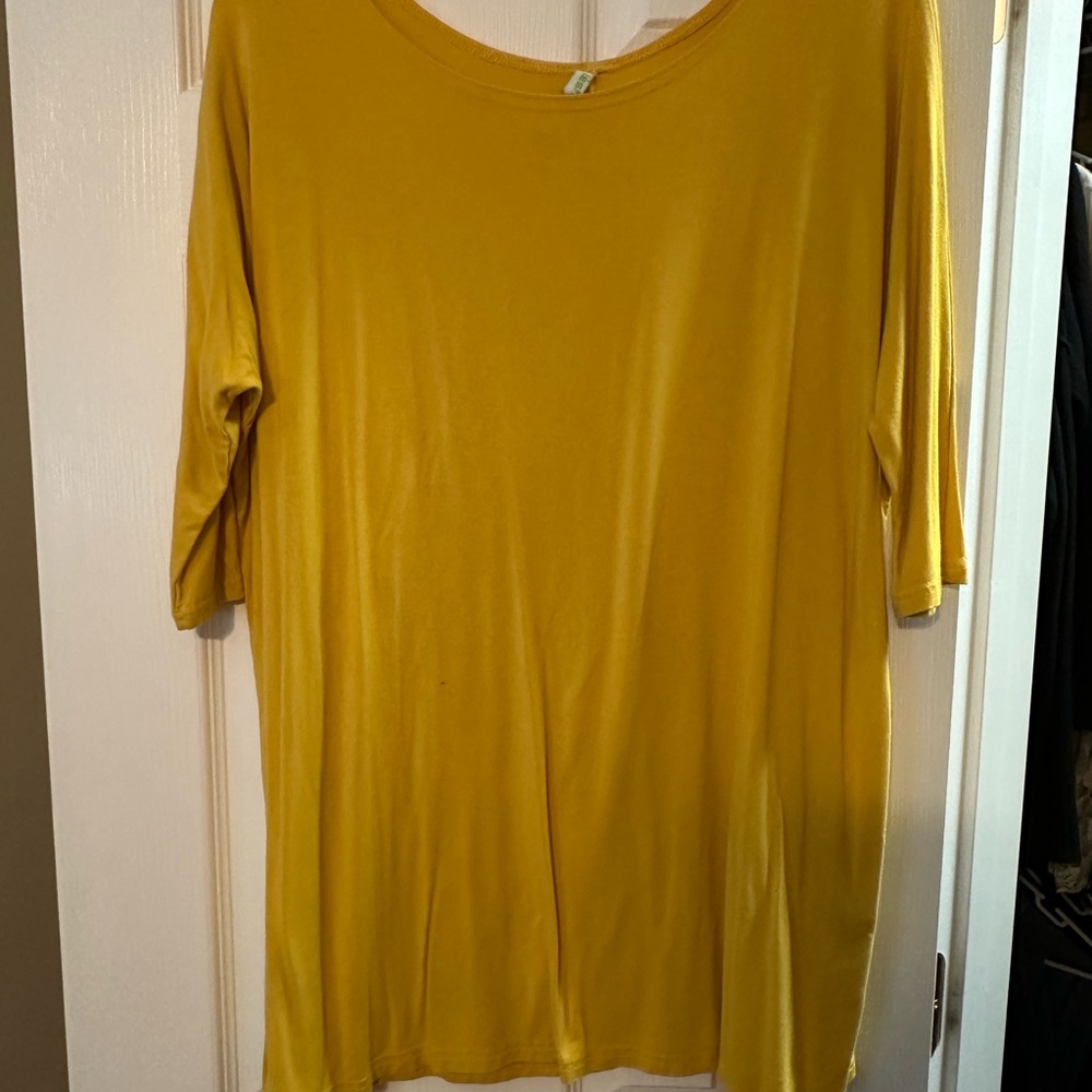 Leshop Mustard Yellow Women's Tunic Top